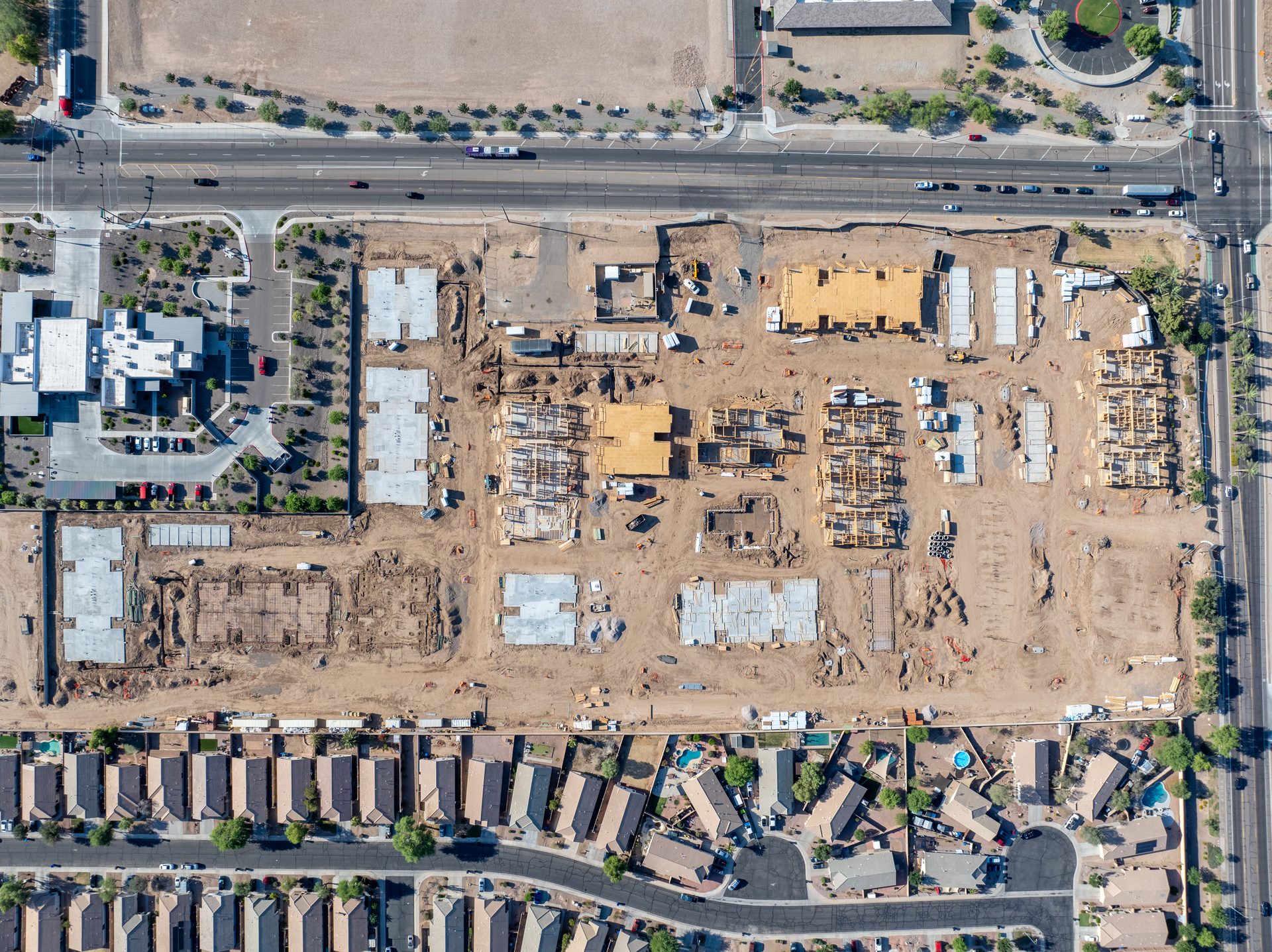 Overhead construction site